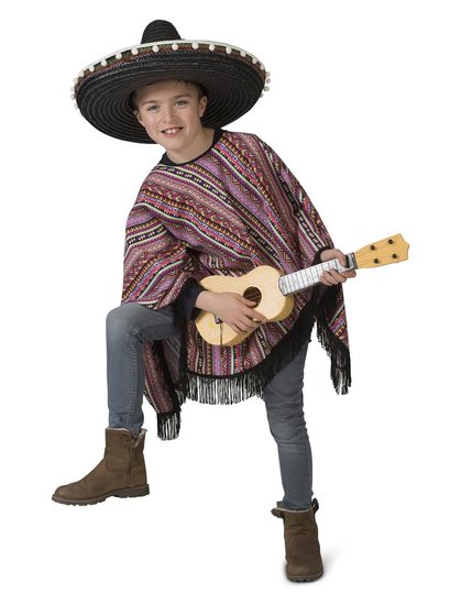 Mexicaanse poncho kinderen Pedro