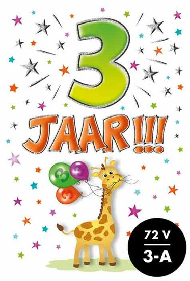 Wenskaart That funny age 3 jaar