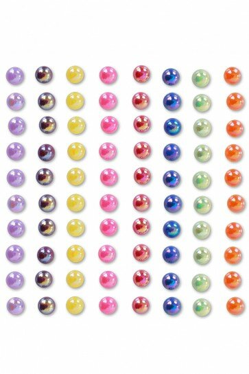 Decoratiestickers rondjes regenboog 80 stuks