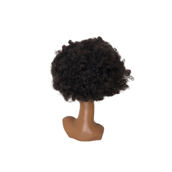 Tweedekans - nieuw - Pruik Afro Bruin Heren - maat one size