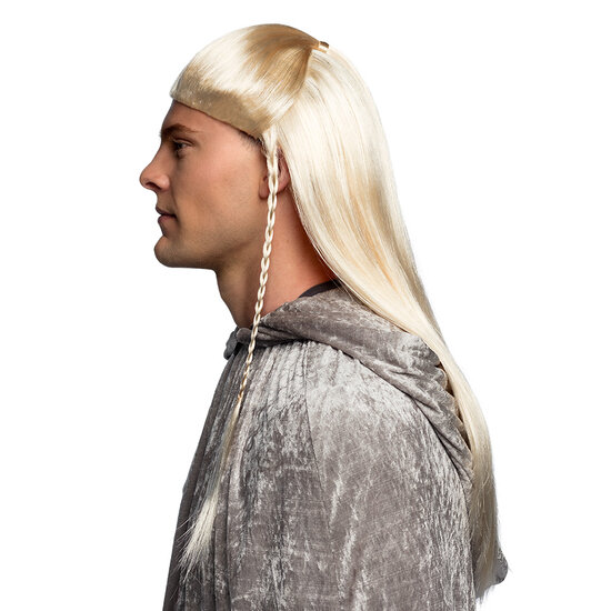 Heren Pruik Blonde Elf Fantasy