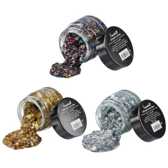 Superstar Glittergel Chunky Set - Goud - Zilver - Multi