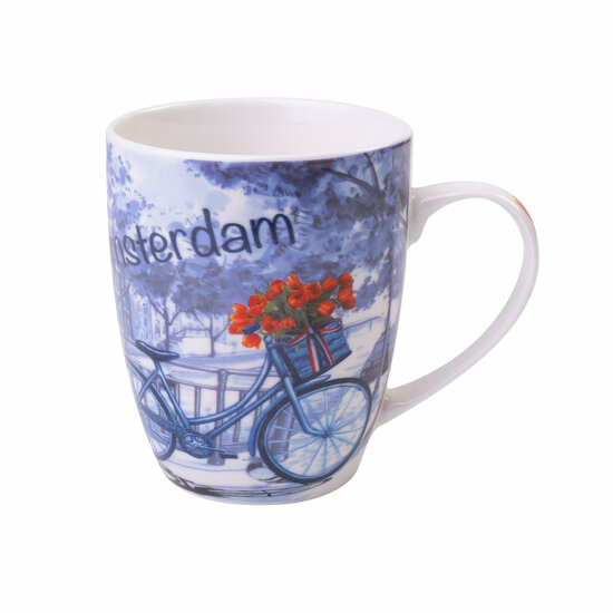 Mok Delfts blauw Amsterdamse fiets