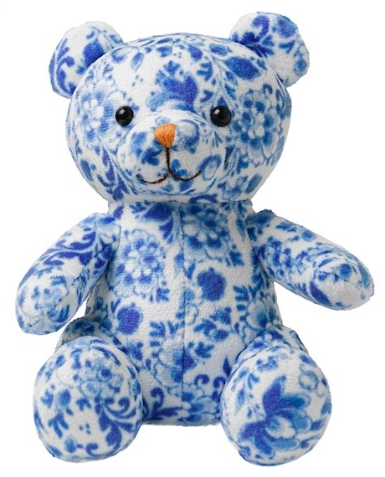 Teddybeer Delfts Blauw - 15 Cm