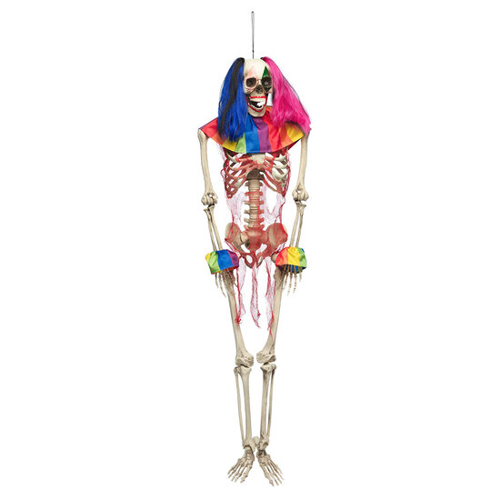 Skelet Circus Clown - Halloween Hangdecoratie - 160 cm