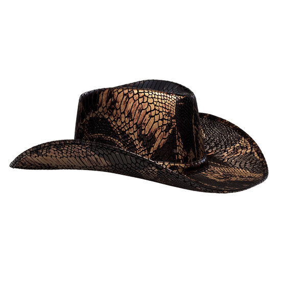 Cowboyhoed Cobra Slangenprint - Volwassenen