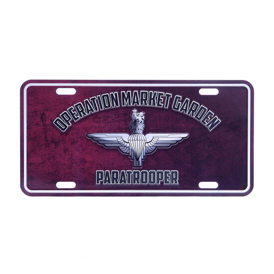 Airborne - Nummerplaat Operation Market Garden Paratrooper