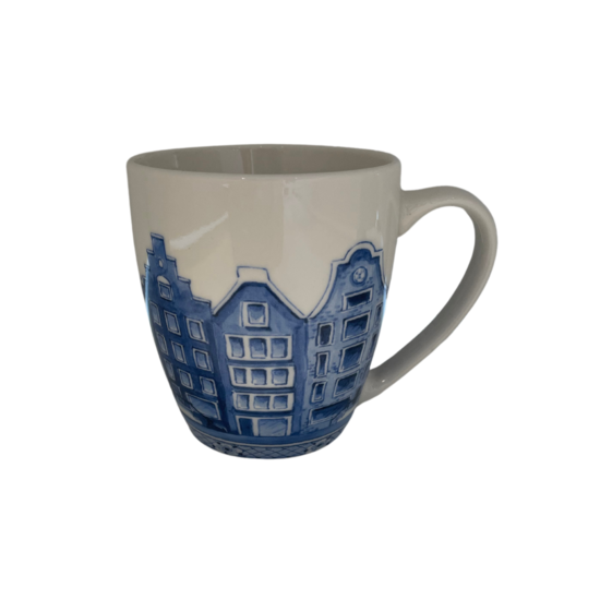 Koffiemok Delfts blauw Grachtenpanden