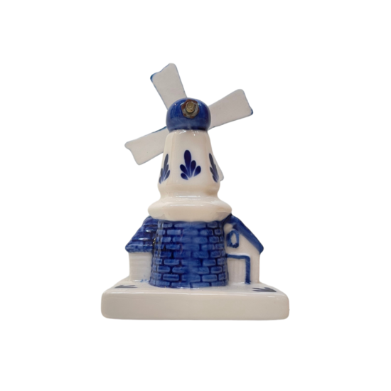 Molen Kussend Paartje Klein 10 cm - Delfts Blauw