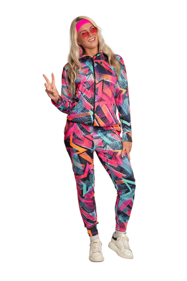 Trainingspak - Neon Abstract Shell Suit - Volwassenen