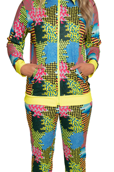 Trainingspak - Neon Disco Shell Suit - Volwassenen