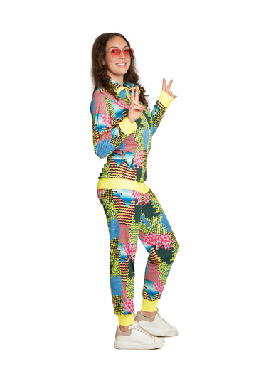 Trainingspak - Neon Disco Shell Suit - Volwassenen