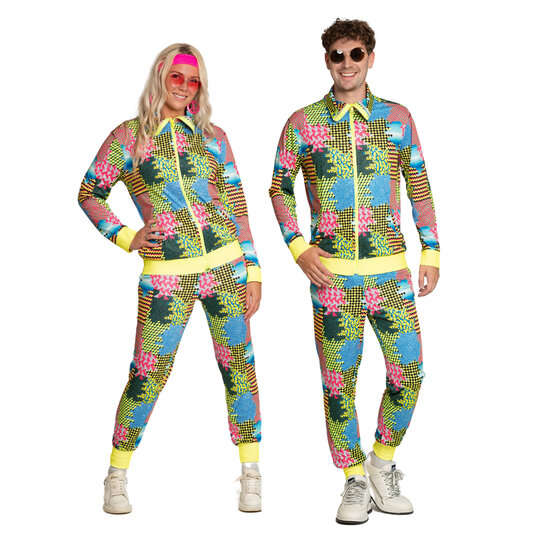 Trainingspak - Neon Disco Shell Suit - Volwassenen