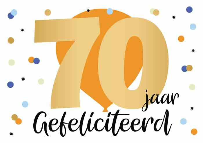 Wenskaart - Daisy - 70 Jaar Gefeliciteerd