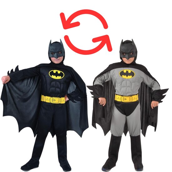 Batman Gespierd Kostuum Omkeerbaar - Licentie - Kinderen