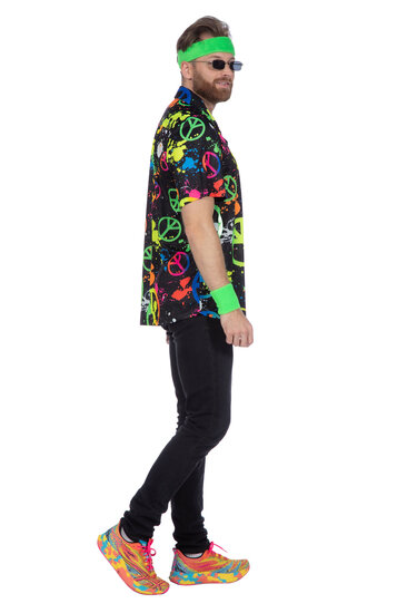 Hippie T-shirt Neon - Heren