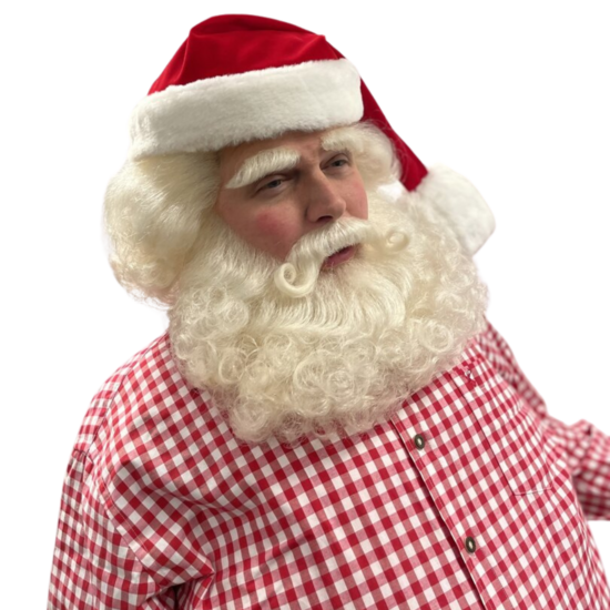 Kerstman Pruik en Baard - Luxe Yak