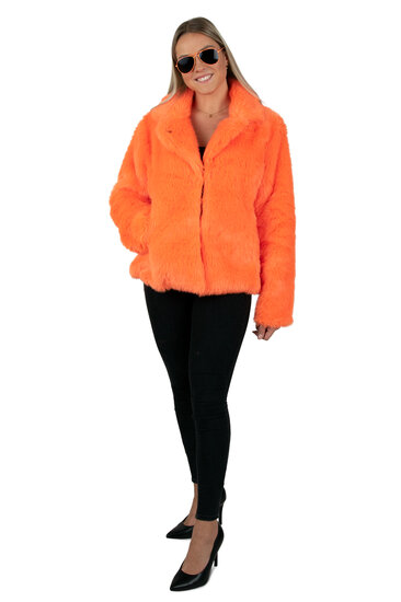 Bontjas Neon Oranje - Dames