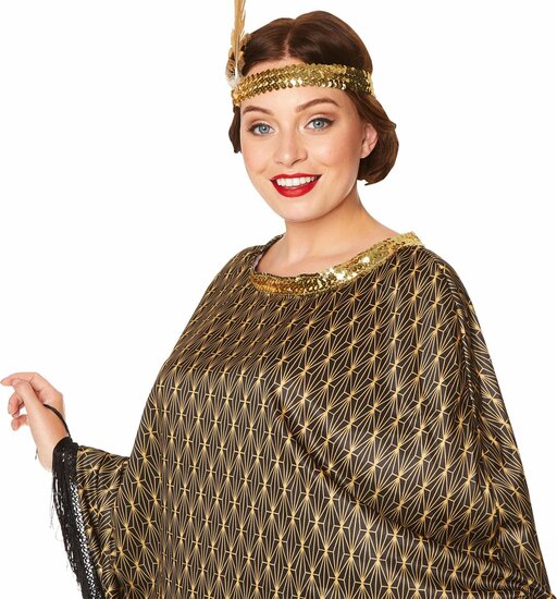 Poncho Jaren 20 - Great Gatsby Goud - Volwassenen