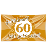 Getrouwd vlag 60 jaar 150 x 90 cm