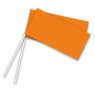 Zwaaivlag Oranje papier 20 x 26 cm bundel 50 stuks