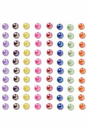 Decoratiestickers rondjes regenboog 80 stuks