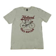 T-shirt cr&egrave;me Holland bike nation heren