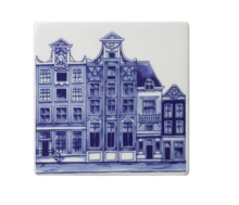 Tegel Grachtenpanden Huisjes Delfts blauw