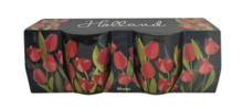 Mokken Holland Tulp Zwart-Rood - 2 stuks