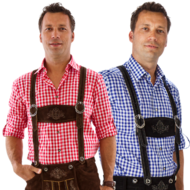 Oktoberfest overhemd blauw wit