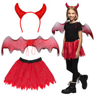 Duivel Halloween Set Kinderen - 3-delig