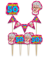 Sarah Taart Decoratie Cartoon - 50 jaar