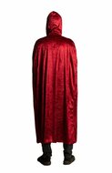 Halloween Cape Capuchon - Velours - Rood - 130 cm