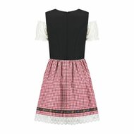 Dirndl Jurk - Nena - Zwart-Rood Geblokt - Dames