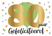 Wenskaart Daisy - Gefeliciteerd - 80 jaar