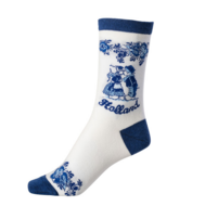 Sokken kussend paartje Delfts blauw 36/41