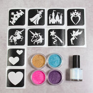 Grimas Set - Glittertattoo - Prinses