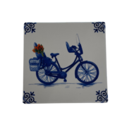 Onderzetters Delfts blauw fiets 4 stuks