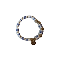 Armband Met Bedel - Klomp - Delfts Blauw/Goud