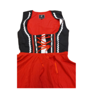 Tweede kans - Nieuw - Dirndl Jurk Oktoberfest - Zwart-Rood - 2-delig - Dames