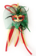 Broche - Bloem-Tubes-Oogmasker - Rood-Geel-Groen Assorti