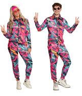 Trainingspak - Neon Abstract Shell Suit - Volwassenen