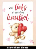 Wenskaart XL - Veel Liefs en een Dikke Knuffel