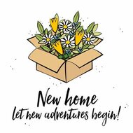 Wenskaart - New Home New Adventures