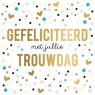 Wenskaart Daisy XL - Gefeliciteerd Met Jullie Trouwdag