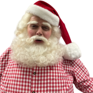 Kerstman Pruik en Baard - Luxe Yak