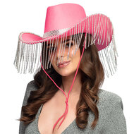 Cowboyhoed Showgirl Roze - Volwassenen