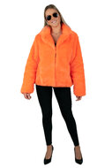 Bontjas Neon Oranje - Dames