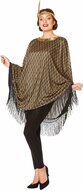 Poncho Jaren 20 - Great Gatsby Goud - Volwassenen