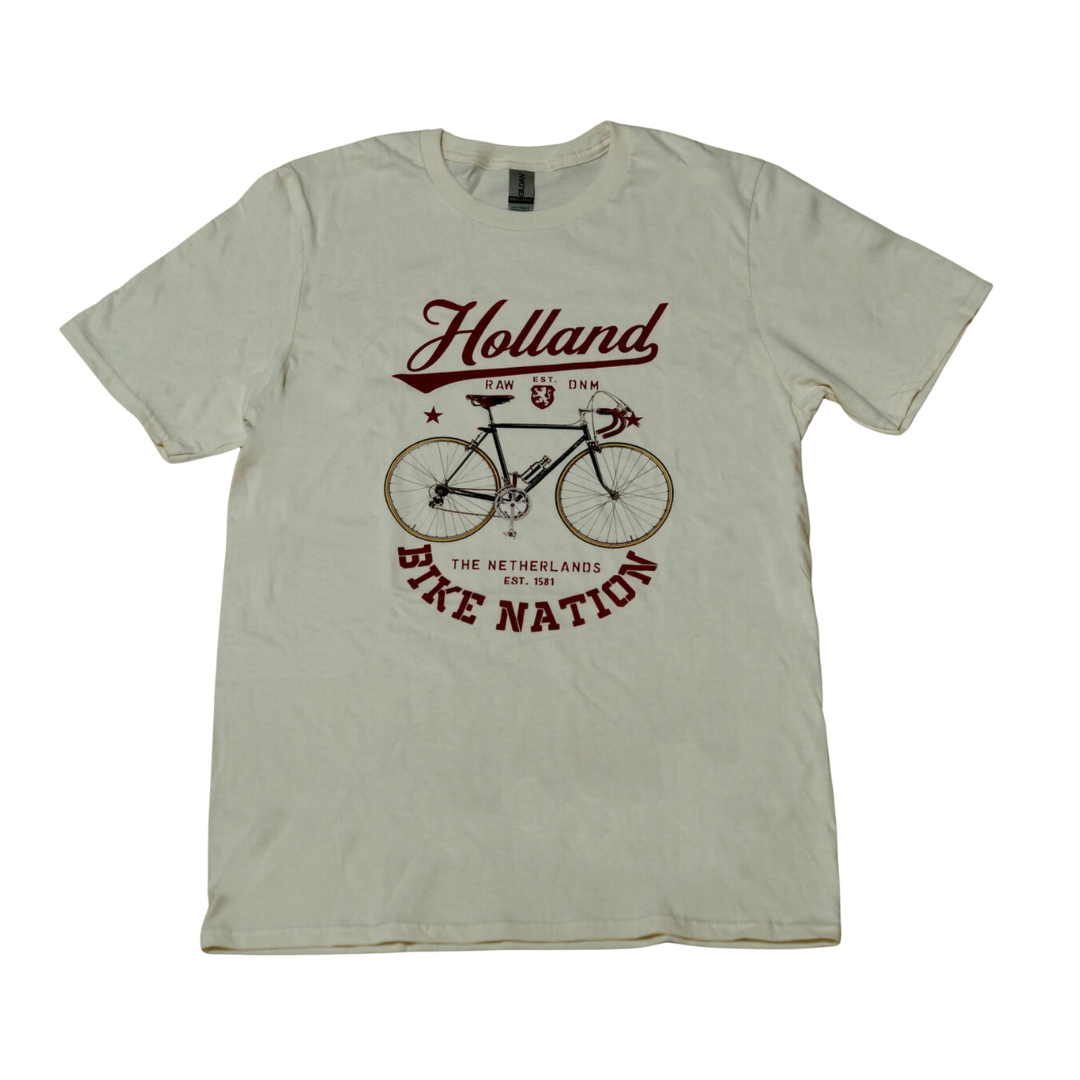 T-shirt crème Holland bike nation heren